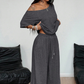 Tweedelige set voor dames: top met blote schouders en broek