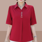 ⏰🎁Effen blouse met korte mouwen voor dames