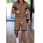 ⏳Tijdelijke aanbieding: 50% korting⏰Zomerse 2-delige set voor heren met print👕🩳