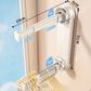 🧺‑50 % ! 🛠️ Étendoir à linge télescopique pliable à ventouses – Gain de place, stable et facile à monter – Idéal pour petits appartements, salle de bain et balcon ✨