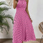👗Nieuw Binnen 50% KORTING🍊 Retro Polkadot Halter Jurk – Vloeiende Geplooide Rok & Hoge Taille – Flatterend & Luchtig 🍋