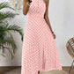 👗Nieuw Binnen 50% KORTING🍊 Retro Polkadot Halter Jurk – Vloeiende Geplooide Rok & Hoge Taille – Flatterend & Luchtig 🍋
