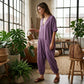✨ BESTSELLER ✨ Losse V-Hals Jumpsuit – Comfortabele Mengstof, Grote Zakken & Ademend