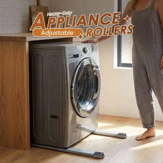 ⏰🎁Verstelbare verplaatsingswieltjes voor meubels, voor een wasmachine- en koelkaststandaard, met rem en rolonderstel