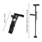 🦯 Multifunctionele opvouwbare wandelstok – met ingebouwd lampje, noodalarm, vierpotige voet en 5-traps hoogteverstelling✨