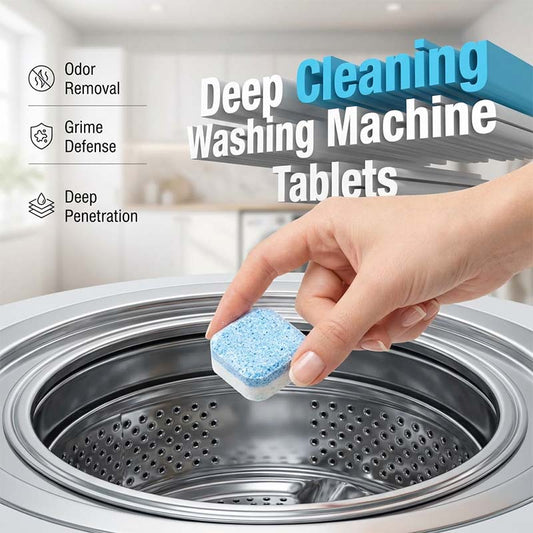 💊 Bruistabletten die kalk oplossen en bacteriën doden – wasmachine blijft als nieuw.