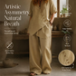 🔥50% KORTING 50K+ VERKOCHT🌿💃Dames asymmetrisch linnen set elastische taille ademend anti-zweet