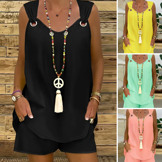 ⏰🎁Mouwloze tanktop en korte broek – 2-delige set