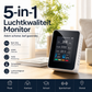 💥【LIMITED TIME 50% OFF】🔥 Luchtkwaliteitsmeter | 5-in-1: CO₂+HCHO+TVOC+Temperatuur+Vochtigheid | Real-time Nauwkeurig | Type-C Opladen | Zwart/Wit