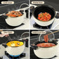 🔥 50% Korting 🍲 Emaille Microdrukpan – Sneller & Makkelijker Koken🍲Voor Heerlijke Gezinsmaaltijden