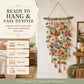💥【LIMITED TIME 50% OFF】🔥 Boho Gehaakte Bloemen Wanddecoratie | Handgemaakte Bloemen + Ranken + Kwastjes | Drijfhout Tak | Gezellige Cottage Stijl | Woonkamer/Slaapkamer/Babykamer