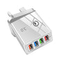 ⏳LAATSTE DAG AANBIEDING 50% KORTING!!📢4-poorts USB-wandlader – 12W multi-apparaat reislader