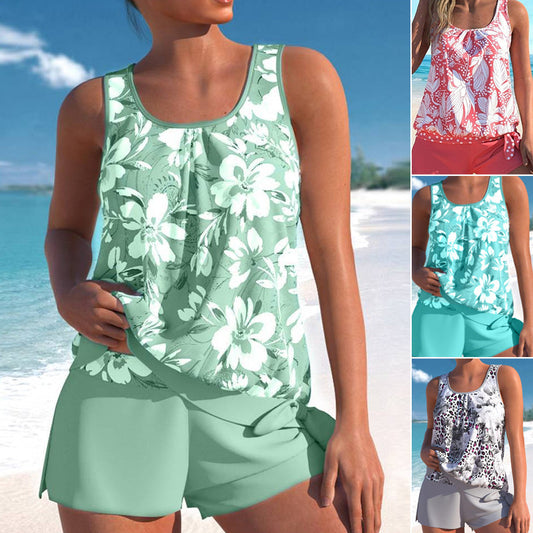 ⏰🎁Bedrukt tankini-badpak voor dames