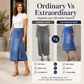 ✨ Vintage Denim Wikkelrok voor Dames – Verstelbare Zijstrik & Midi-Lengte | Comfortabel, Elegant & Makkelijk Te Combineren 👗