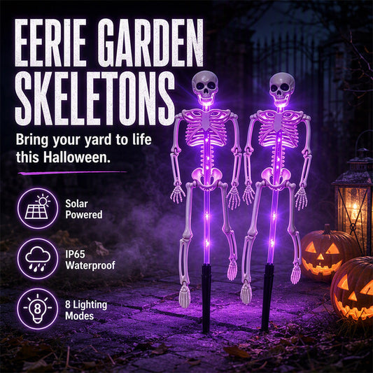 🎃 Vroege Halloween Aanbieding – 50% KORTING! 💀 Solar Skeletlampen voor de Tuin – Lichtgevende Halloween Decoratie Zonder Kabels ✨