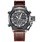 Vintage Dual-Display Waterproof Mechanical Watch