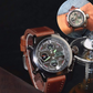 Vintage Dual-Display Waterproof Mechanical Watch