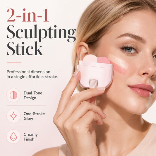 2-in-1 langhoudende highlighter- en blushstic