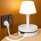 💡🔌 Slim Nachtlampje met Stopcontacten & USB-poorten – Verlichting + Oplaadmogelijkheden in Eén | Compact & Handig voor Slaapkamer en Nachtkastje