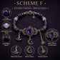 🔮 Paarse Halloween-armband met heksenbedeltjes