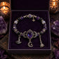 🔮 Paarse Halloween-armband met heksenbedeltjes