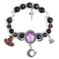 🔮 Paarse Halloween-armband met heksenbedeltjes