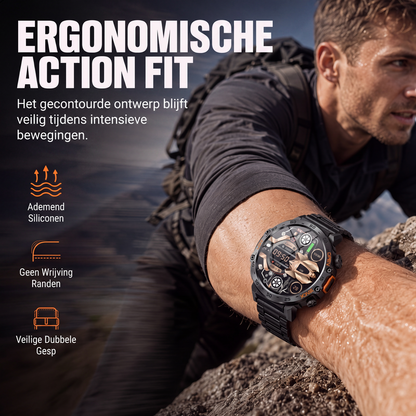 🏕️⌚ 50% KORTING! Van rotswand tot vergadering: deze multifunctionele outdoor smartwatch met ingebouwde LED-zaklamp, Bluetooth-bellen en ergonomisch design is klaar voor elke uitdaging!