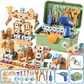 🧰 50% KORTING – Educatieve Bouwset voor Kinderen | 124+ Onderdelen met Elektrische Boor & Opbergbox | Bouwen, Schroeven & Creatief Spelen