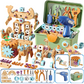 🧰 50% KORTING – Educatieve Bouwset voor Kinderen | 124+ Onderdelen met Elektrische Boor & Opbergbox | Bouwen, Schroeven & Creatief Spelen