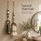 💧 2+1 GRATIS！！🏡 Decoratieve Handdoekhanger met Kralen & Houten Ring | Praktisch voor Keuken & Badkamer | Handig Ophangen met een Warme, Natuurlijke Look