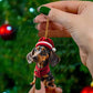 🐕 CHRISTMAS SALE – KOOP 2, KRIJG 1 GRATIS | Puppy Kerstornamenten | 5 Stuks per Set | Voor Kerstboom & Feestdecoratie