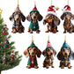 🐕 CHRISTMAS SALE – KOOP 2, KRIJG 1 GRATIS | Puppy Kerstornamenten | 5 Stuks per Set | Voor Kerstboom & Feestdecoratie