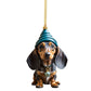 🐕 CHRISTMAS SALE – KOOP 2, KRIJG 1 GRATIS | Puppy Kerstornamenten | 5 Stuks per Set | Voor Kerstboom & Feestdecoratie
