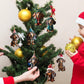 🐕 CHRISTMAS SALE – KOOP 2, KRIJG 1 GRATIS | Puppy Kerstornamenten | 5 Stuks per Set | Voor Kerstboom & Feestdecoratie