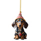 🐕 CHRISTMAS SALE – KOOP 2, KRIJG 1 GRATIS | Puppy Kerstornamenten | 5 Stuks per Set | Voor Kerstboom & Feestdecoratie