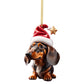 🐕 CHRISTMAS SALE – KOOP 2, KRIJG 1 GRATIS | Puppy Kerstornamenten | 5 Stuks per Set | Voor Kerstboom & Feestdecoratie