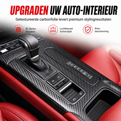 🚗 Limited-Time 50% KORTING! Carbon-look interieurfolie — Zelfklevend ✨