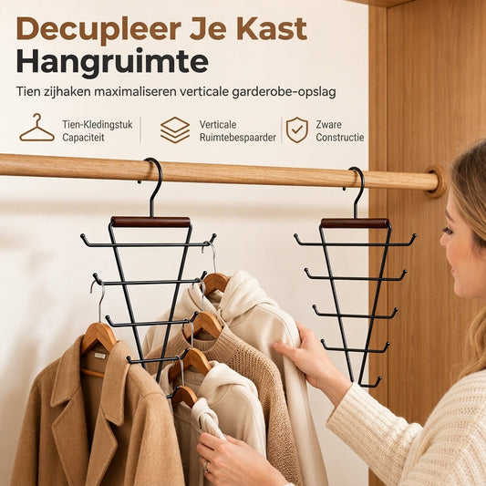 ⏰🎁Duurzame V-vormige kledinghanger met haak