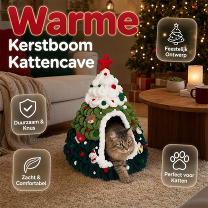 ⏰🎁Gezellige Kerstboom Kattenmand