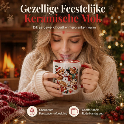 ⏰🎁Festieve Kerst Sneeuwman Keramiek Mok