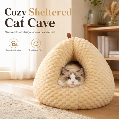 ⏰🎁Warm Halfgesloten Kattenbed & Slaapzak